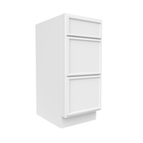 RTA - Slim Shaker Oatmeal - Vanity Drawer Base Cabinets - 15"W x 34.5"H x 21"D