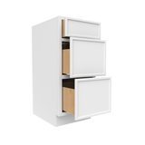 RTA - Slim Shaker Oatmeal - Vanity Drawer Base Cabinets - 15"W x 34.5"H x 21"D