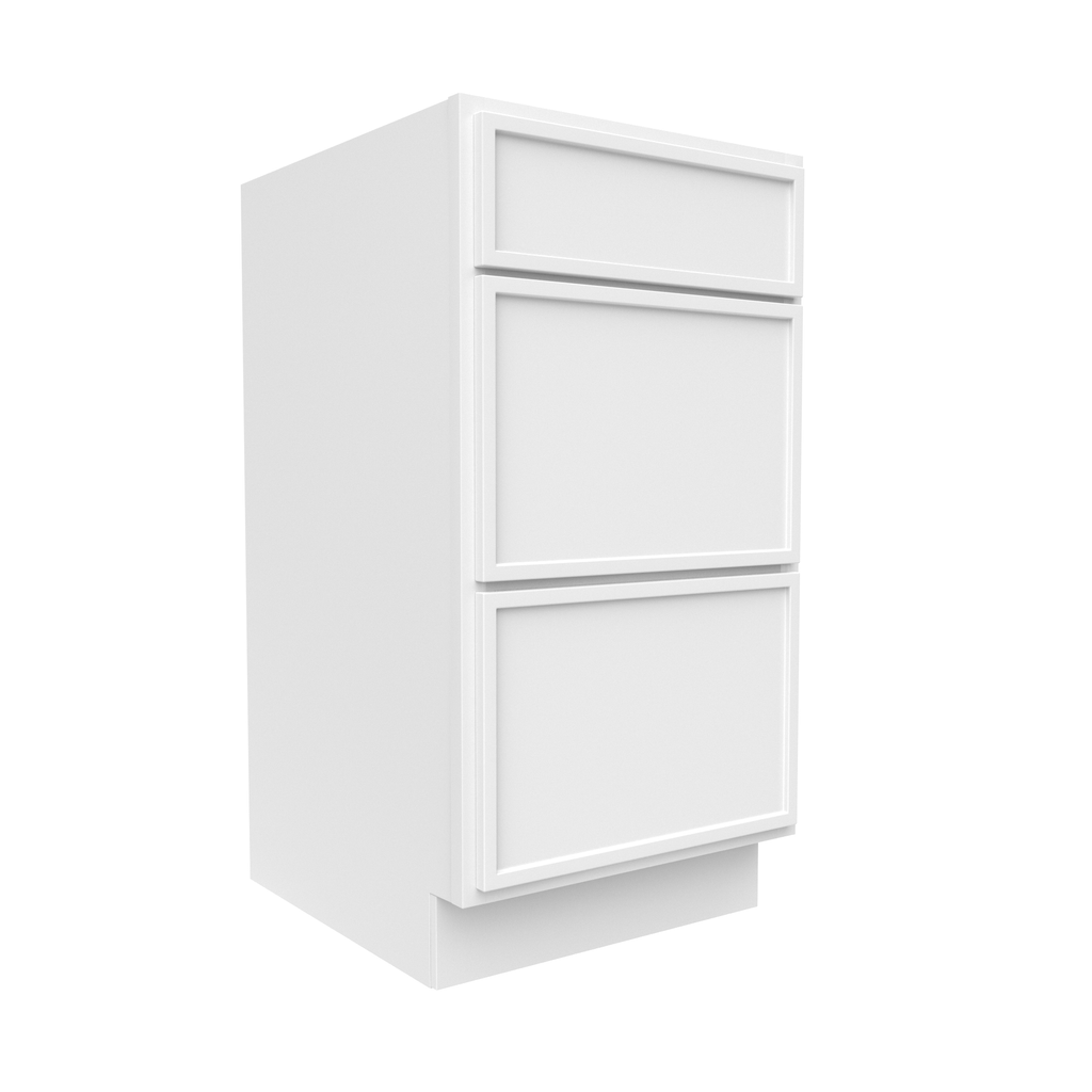 Slim Shaker Oatmeal - 18 Inch Vanity Drawer Base Cabinet - 18