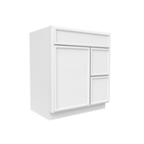 RTA - Slim Shaker Oatmeal - Vanity Sink Drawer Base Cabinets - 30"W x 34.5"H x 21"D - SSO-VSD30L