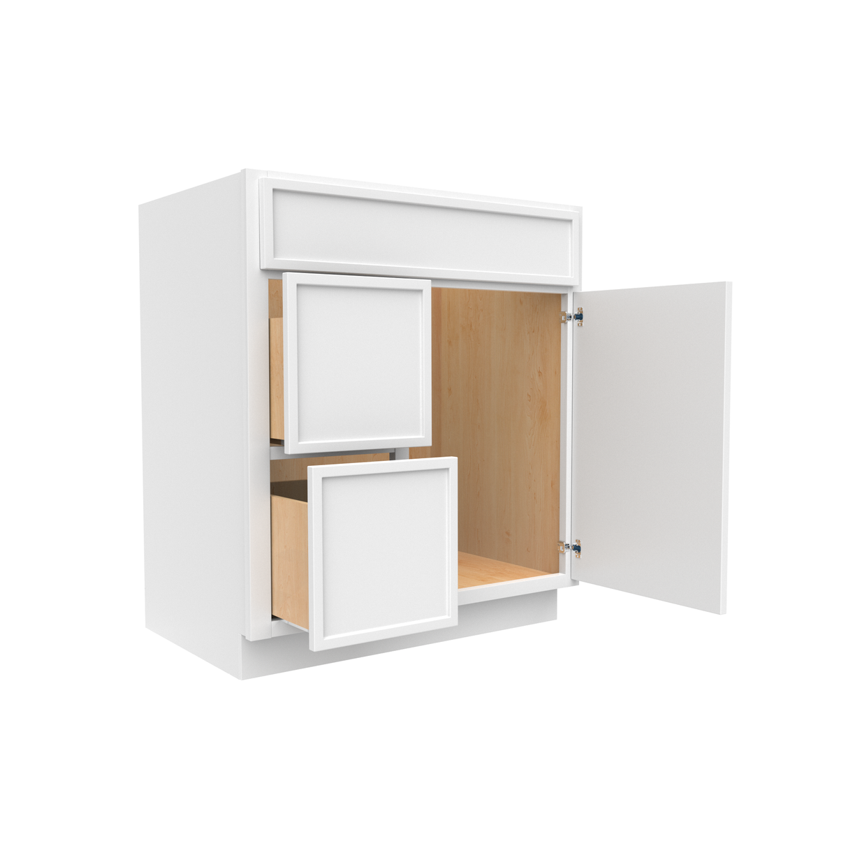RTA - Slim Shaker Oatmeal - Vanity Sink Drawer Base Cabinets - 30"W x 34.5"H x 21"D - SSO-VSD30R