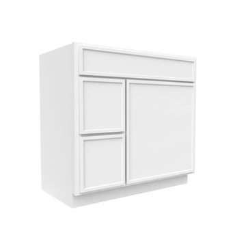 RTA - Slim Shaker Oatmeal - Vanity Sink Drawer Base Cabinets - 36