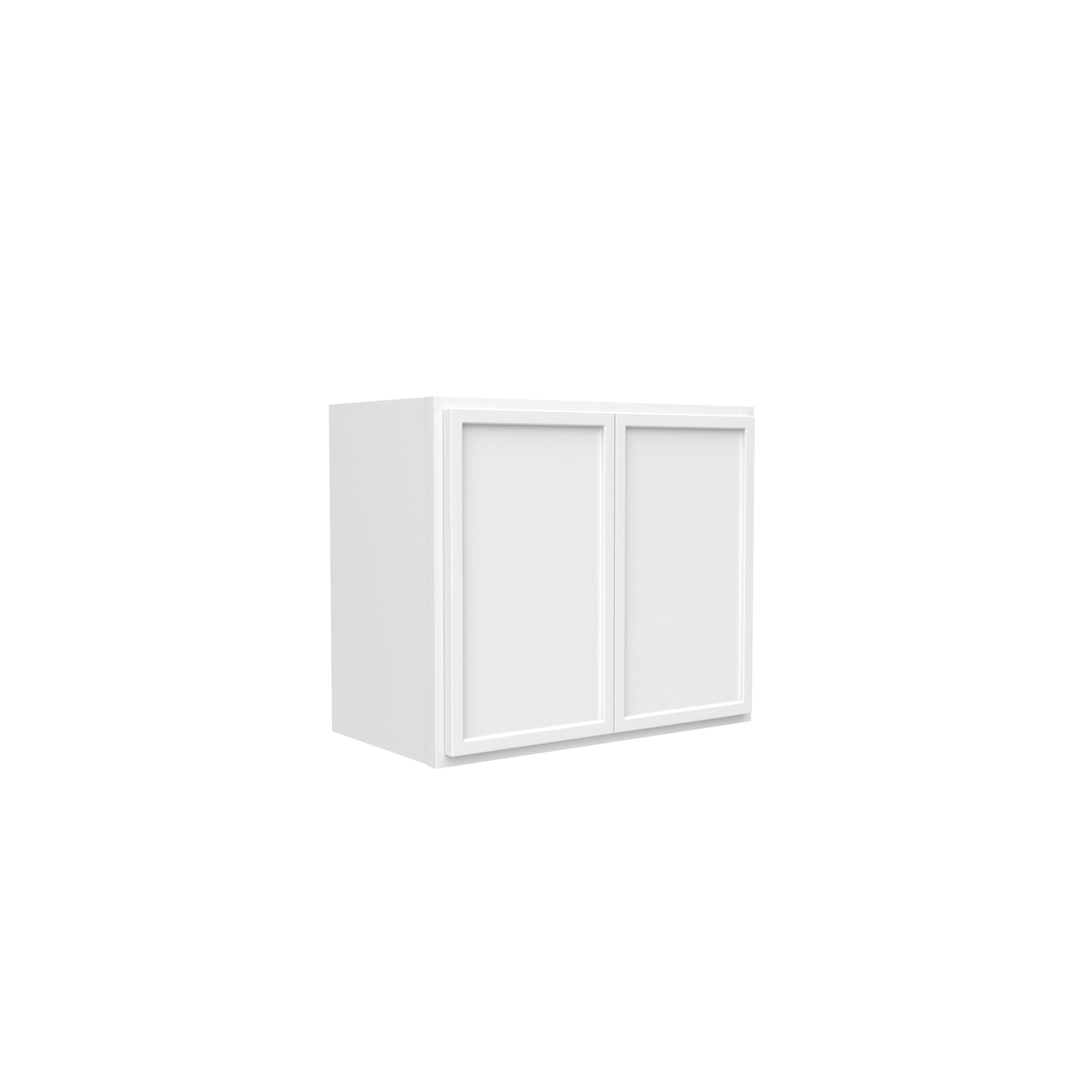 RTA - Slim Shaker Oatmeal - 18" Height Double Door Wall Cabinets - 24"W x 18"H x 12"D