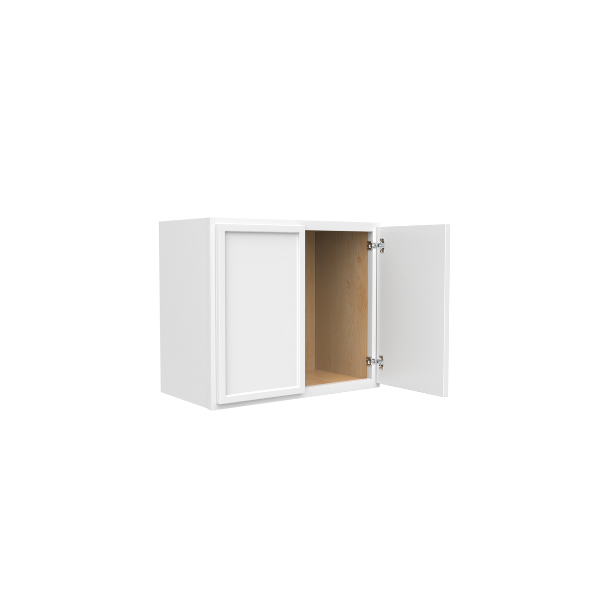 RTA - Slim Shaker Oatmeal - 18" Height Double Door Wall Cabinets - 24"W x 18"H x 12"D