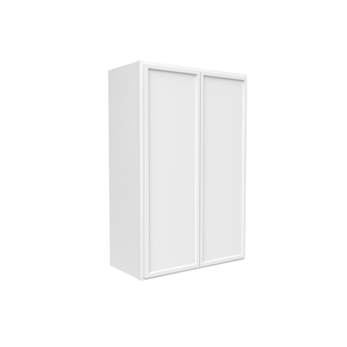 RTA - Slim Shaker Oatmeal - 36" Height Double Door Wall Cabinets - 24"W x 36"H x 12"D