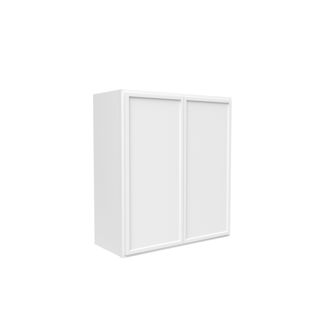 Slim Shaker Oatmeal - 27 Inch Height Double Door Wall Cabinet - 27