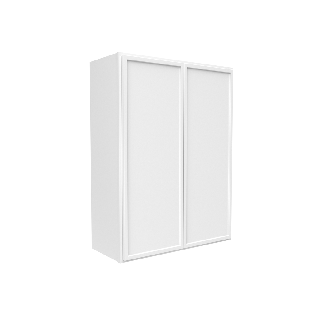 Slim Shaker Oatmeal - 27 Inch Height Double Door Wall Cabinet - 27
