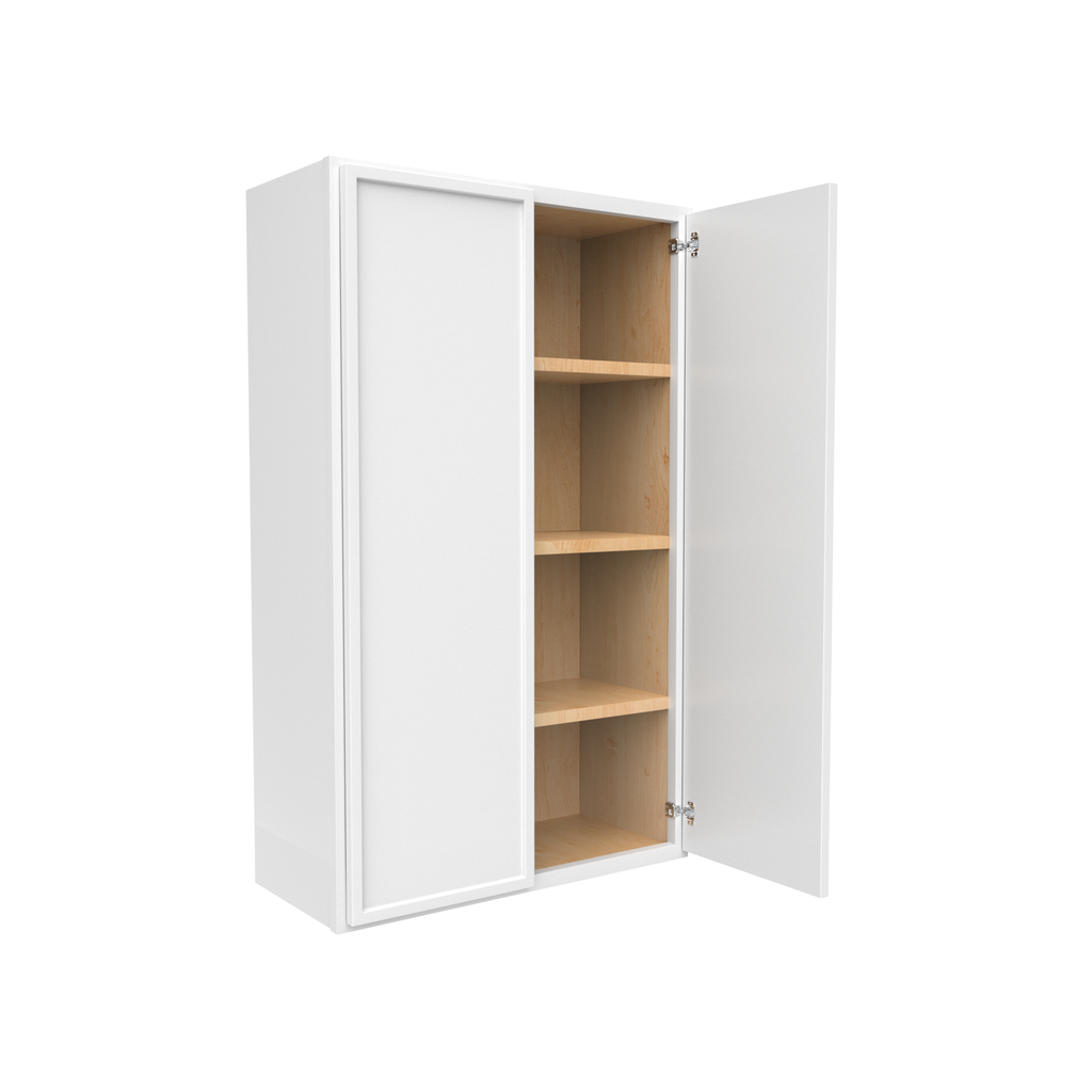 Slim Shaker Oatmeal - 27 Inch Height Double Door Wall Cabinet - 27