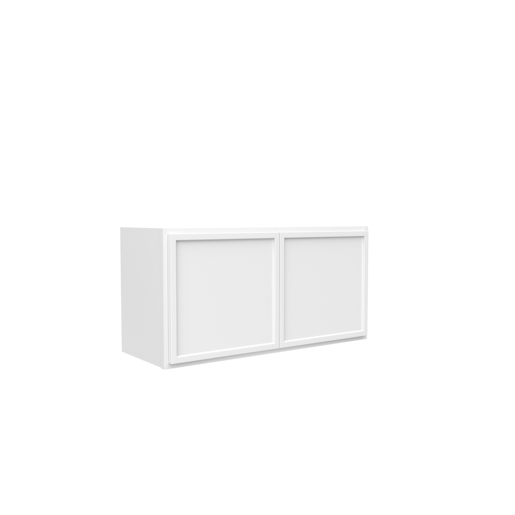 Slim Shaker Oatmeal - 30 Inch Height Double Door Wall Cabinet - 30