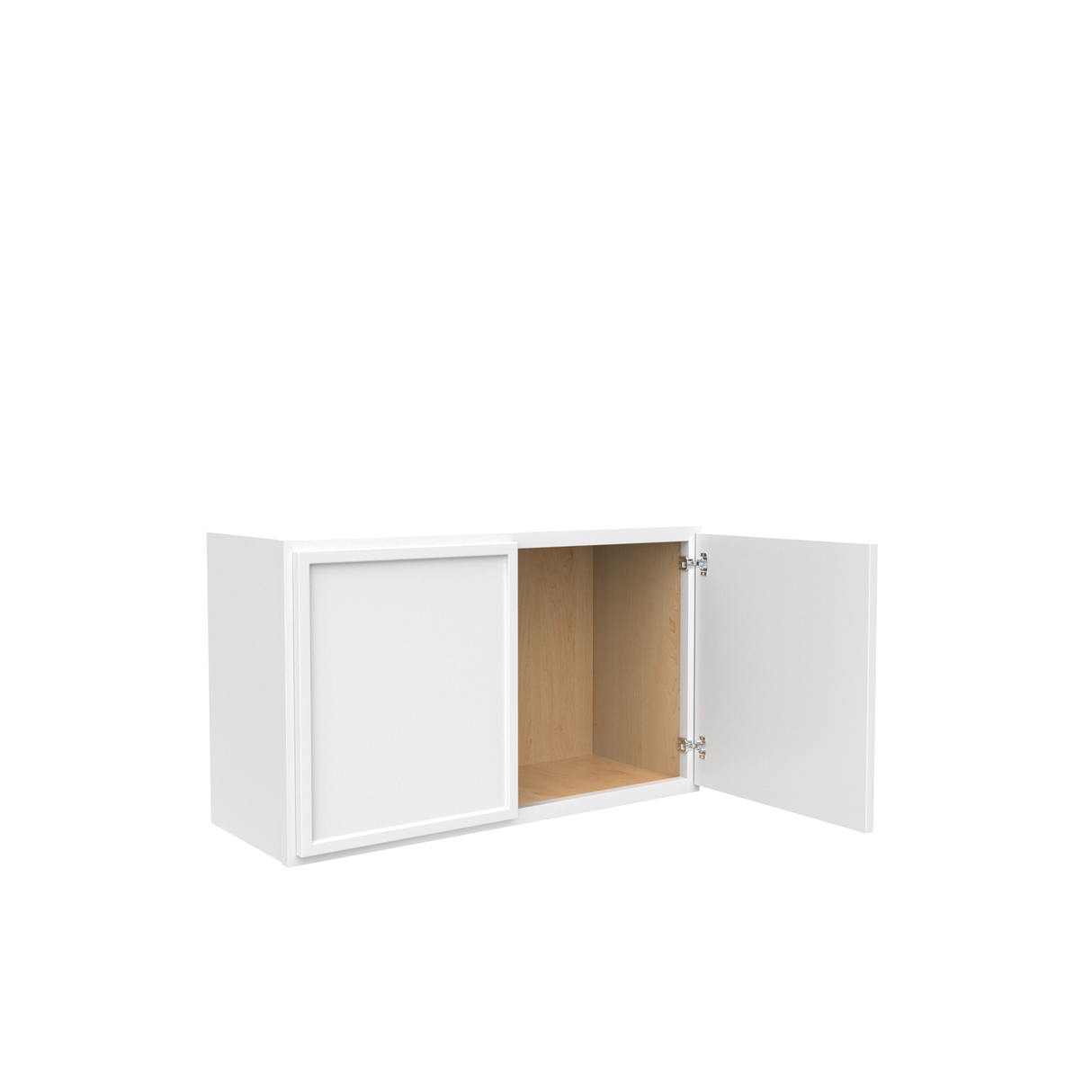 RTA - Slim Shaker Oatmeal - 18"Height Double Door Wall Cabinets - 30"W x 18"H x 12"D