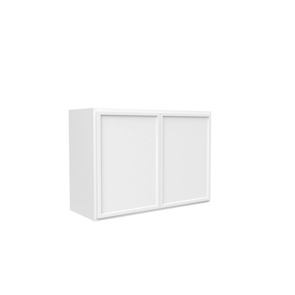Slim Shaker Oatmeal - 30 Inch Height Double Door Wall Cabinet - 30