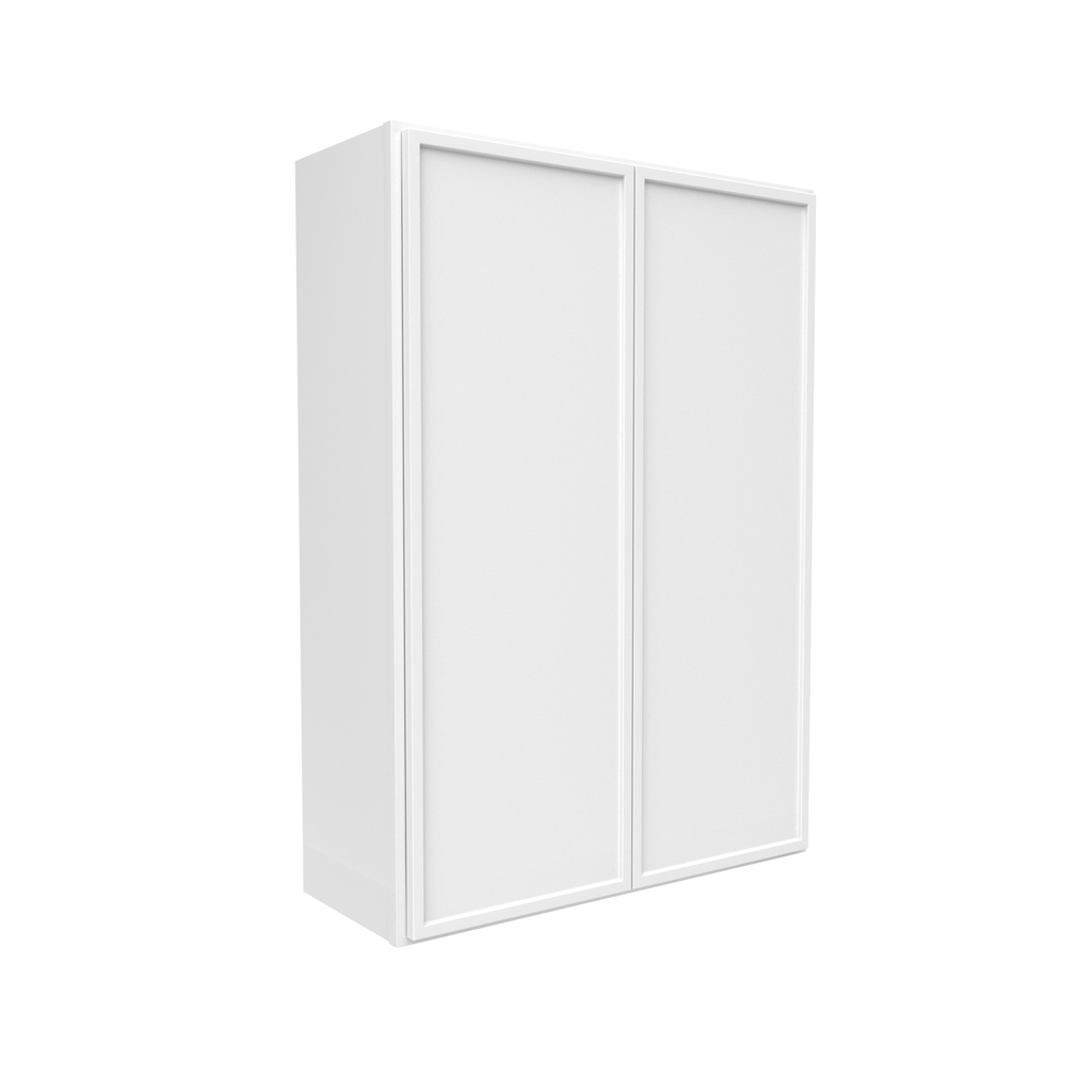 Slim Shaker Oatmeal - 30 Inch Height Double Door Wall Cabinet - 30