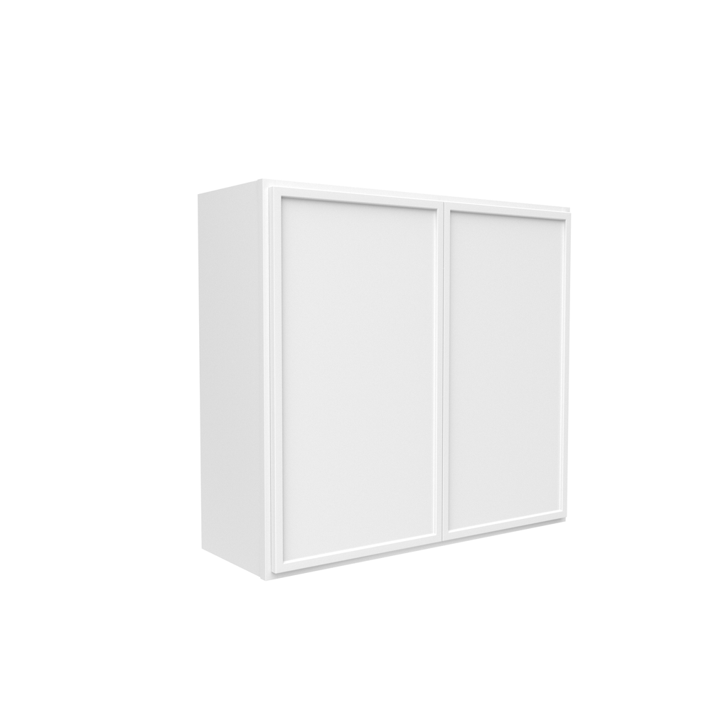 Slim Shaker Oatmeal - 33 Inch Height Double Door Wall Cabinet - 33