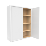 RTA - Slim Shaker Oatmeal - 42" Height Double Door Wall Cabinets - 33"W x 42"H x 12"D