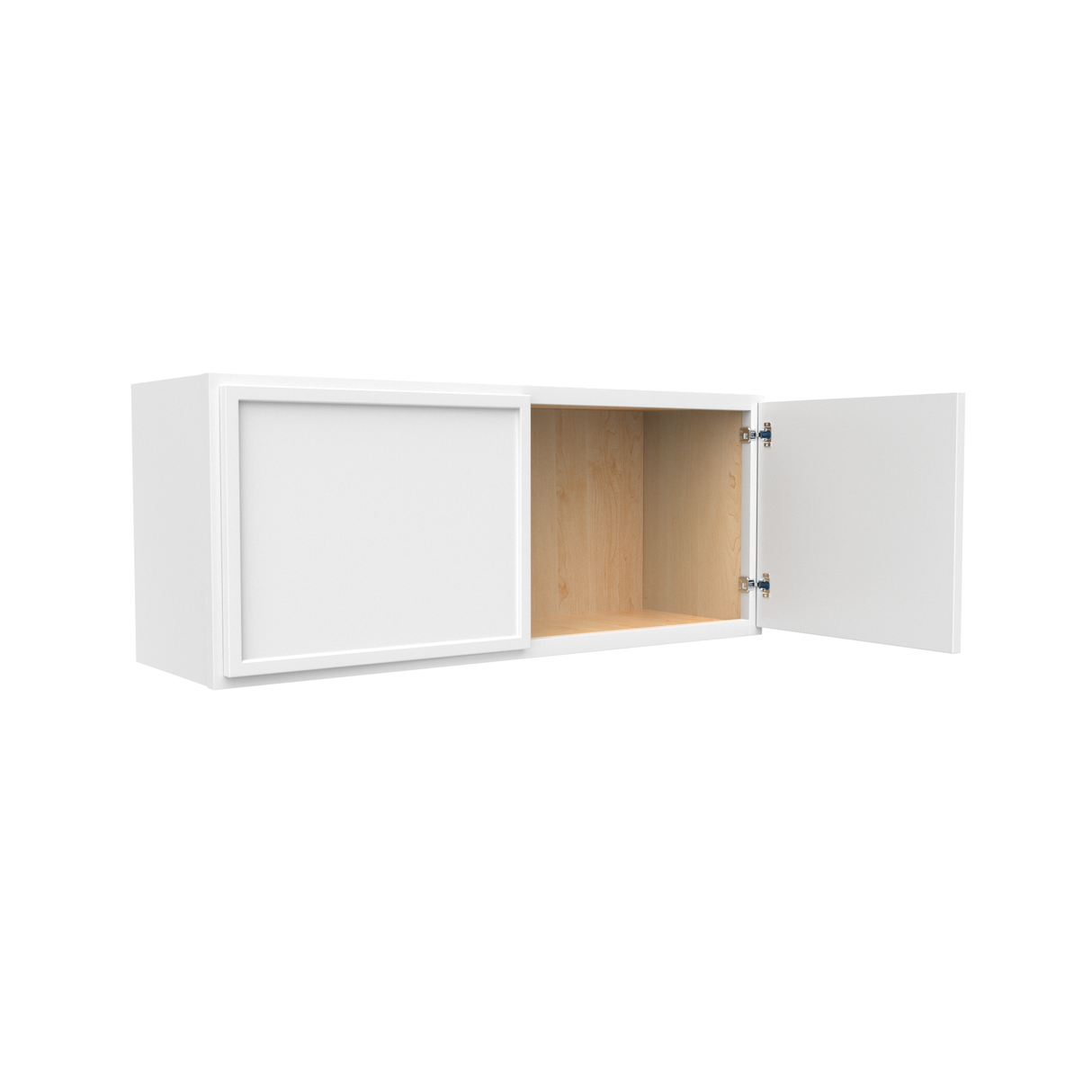 RTA - Slim Shaker Oatmeal - 15"Height Double Door Wall Cabinets - 36"W x 15"H x 12"D