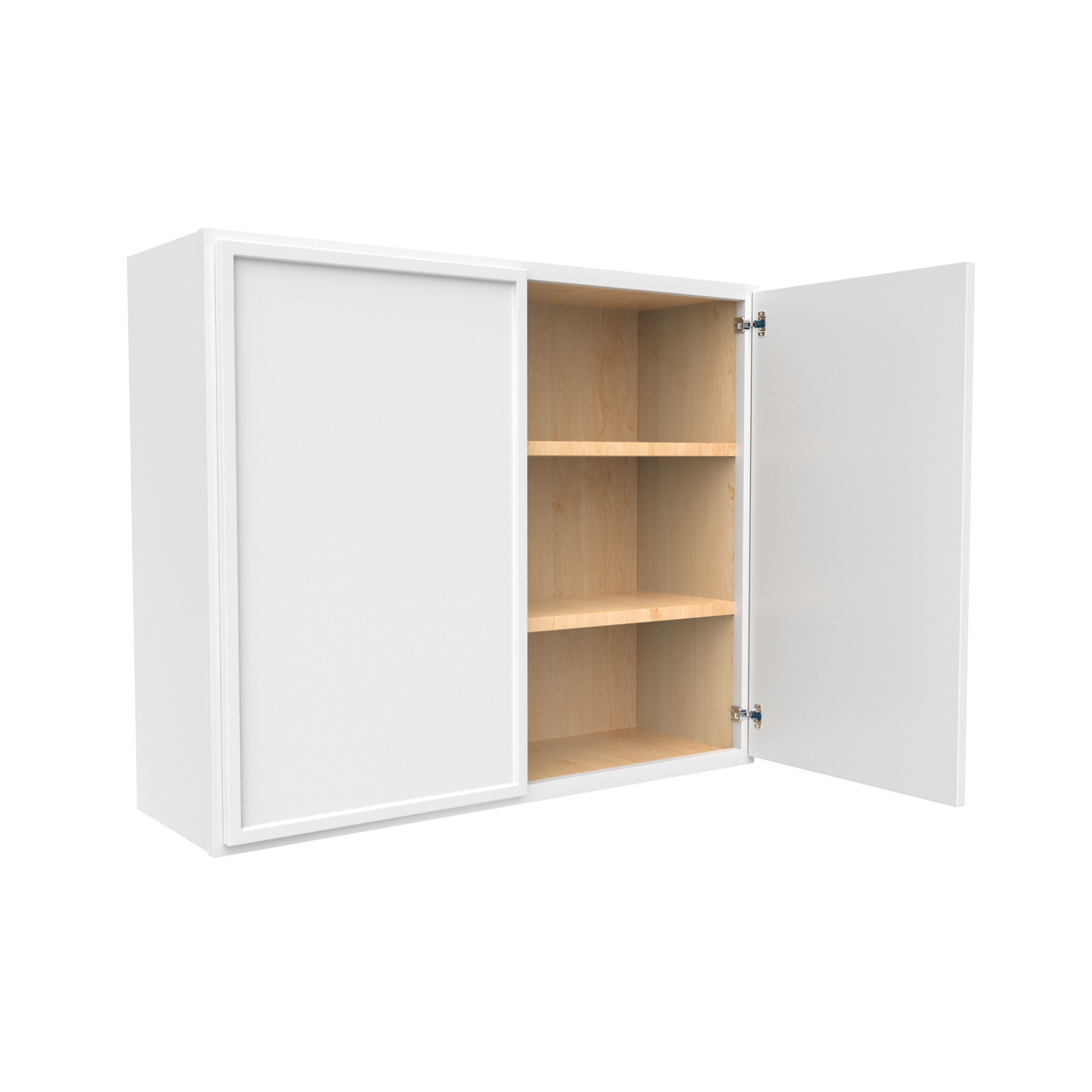 RTA - Slim Shaker Oatmeal - 30" Height Double Door Wall Cabinets - 36"W x 30"H x 12"D