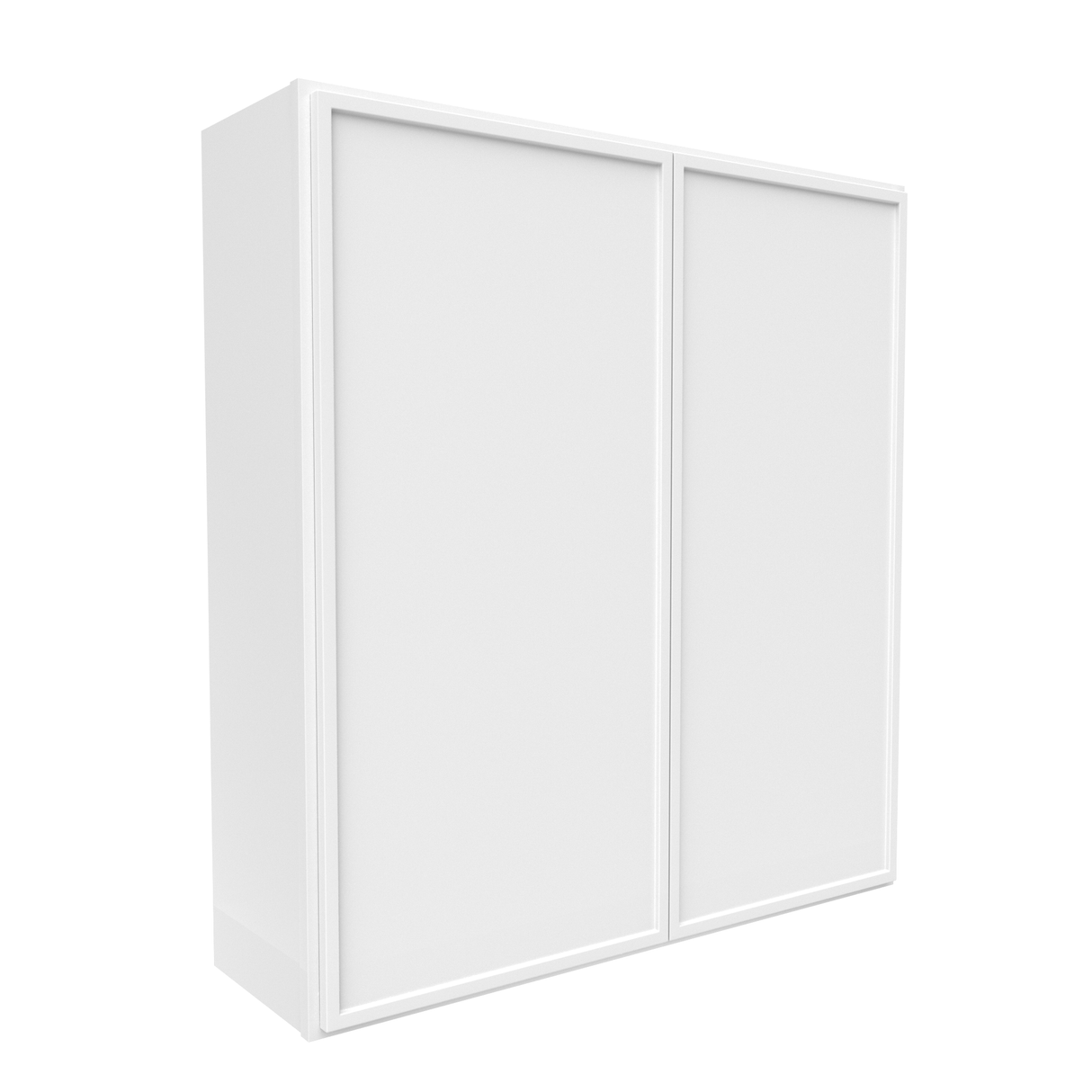 RTA - Slim Shaker Oatmeal - 42"Height Double Door Wall Cabinets - 39"W x 42"H x 12"D