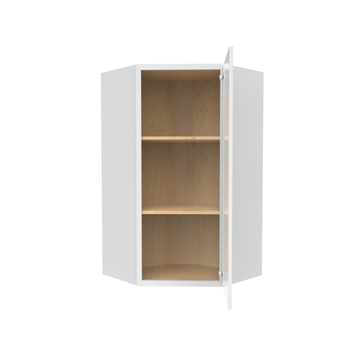 Slim Shaker Oatmeal - Diagonal Corner Wall Cabinets - 24