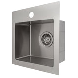 ZLINE 15 in. Donner Topmount Single Bowl Bar Kitchen Sink in Stainless Steel (STS-15)