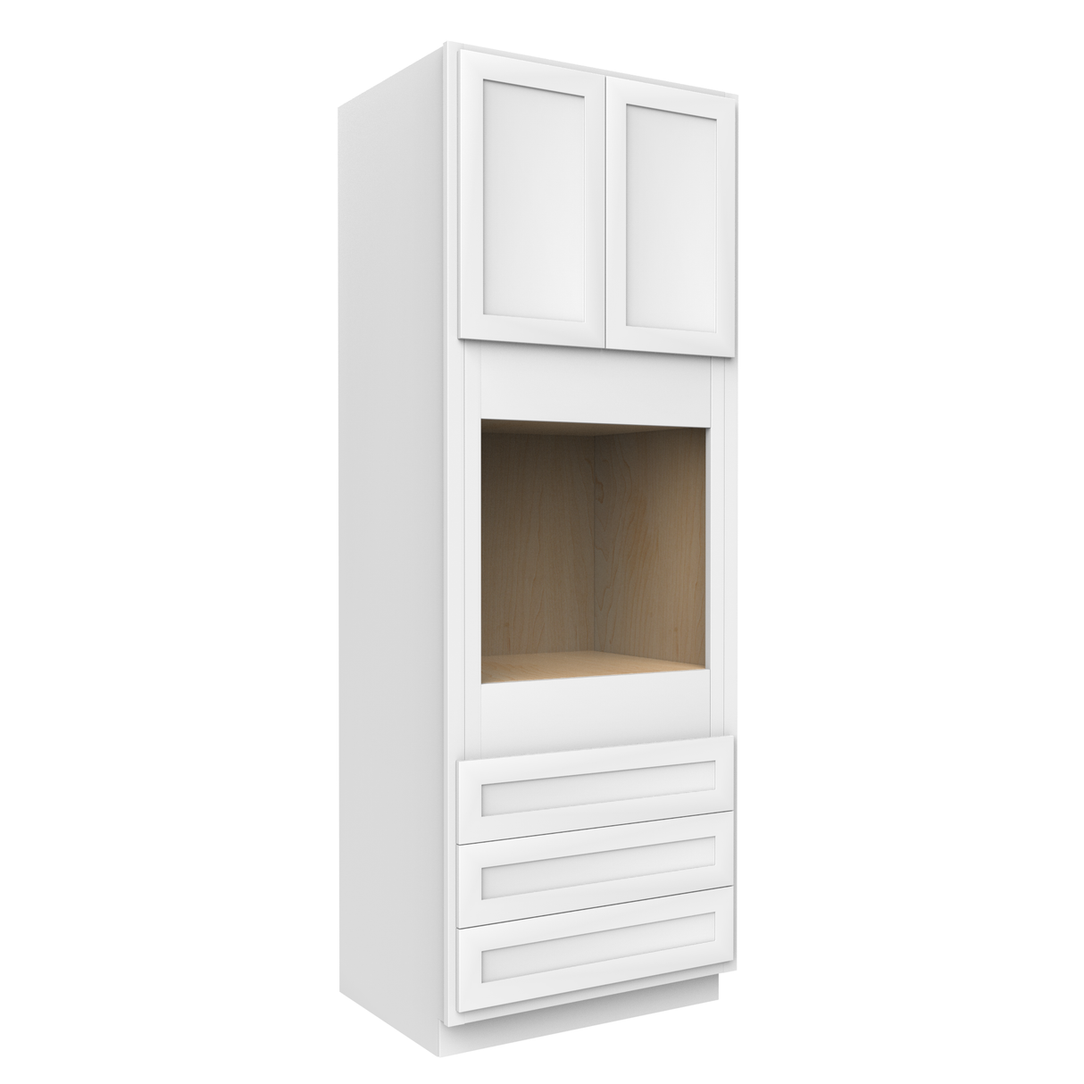 Oven Cabinet - 30W x 84H X 24D - Aria White Shaker Cabinet - RTA