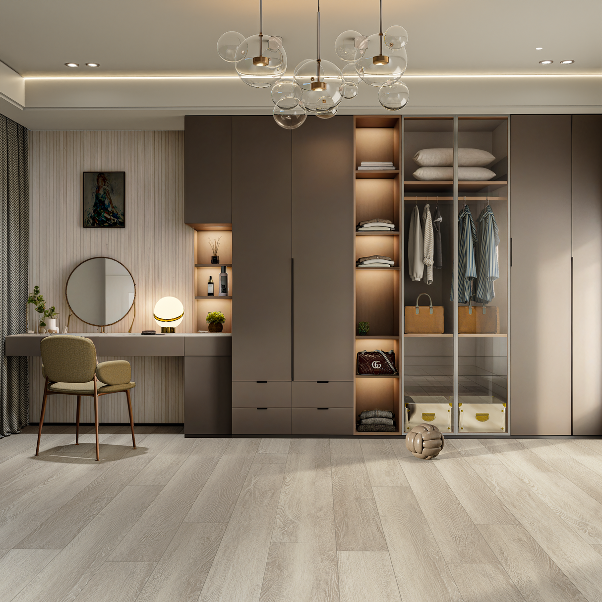 Luxury Vinyl Plank Flooring, Sandy Oak, 7" x 48" x 5.5mm, 20 mil Wear Layer- Versailles Collection