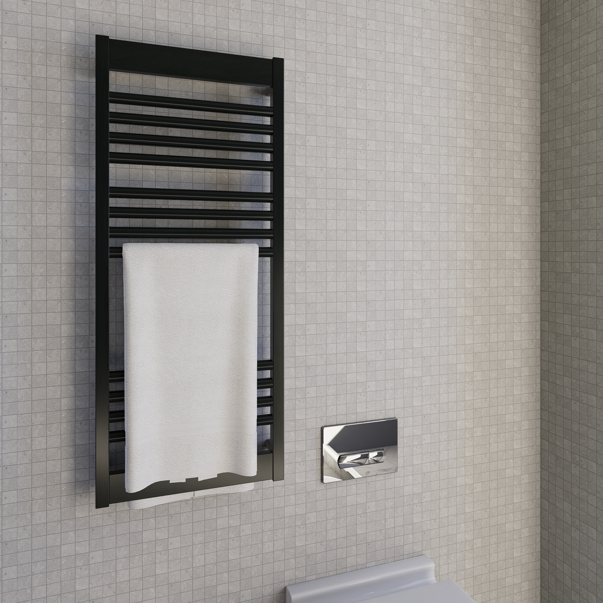 2 x 2 in Coliseo Graphite Matte Glazed Porcelain Mosaic