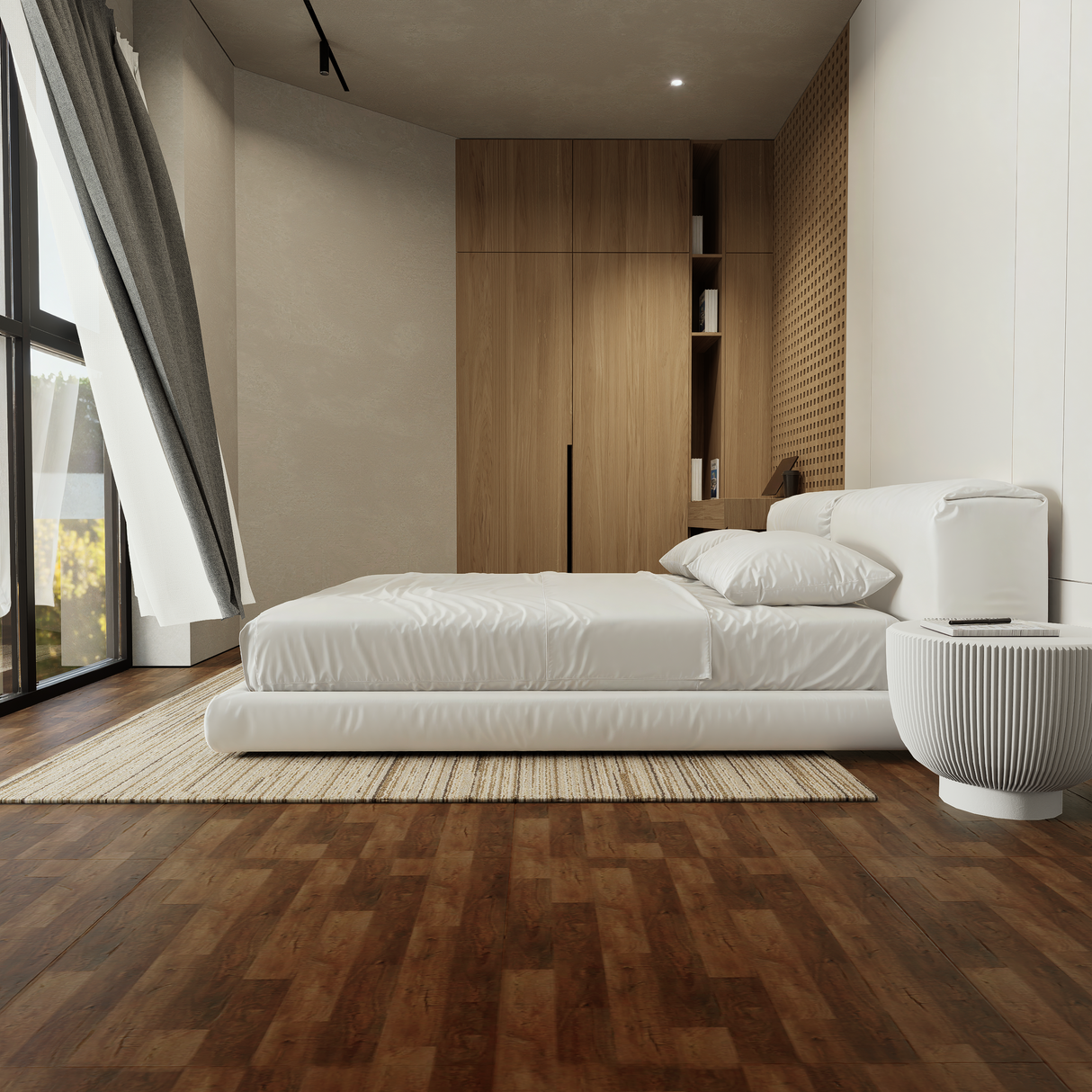 SPC Luxury Vinyl Flooring, Click Lock Floating, Lourie, 9" x 60" x 6.5mm, 20 mil Wear Layer - Trenta Collection (22.88SQ FT/ CTN)