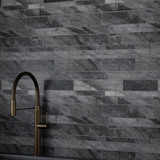 Random Strip Carbon Evolution Matte Glazed Porcelain Mosaic