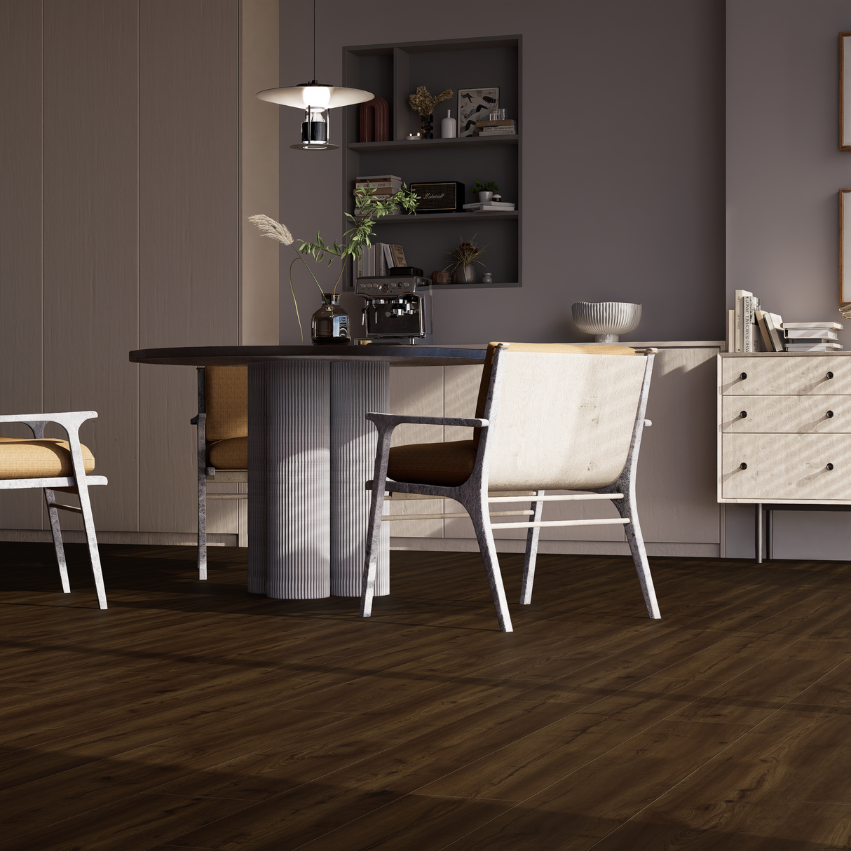 SPC Luxury Vinyl Flooring, Click Lock Floating, Hibiki, 9" x 60" x 6.5mm, 20 mil Wear Layer - Trenta Collection (22.88SQ FT/ CTN)