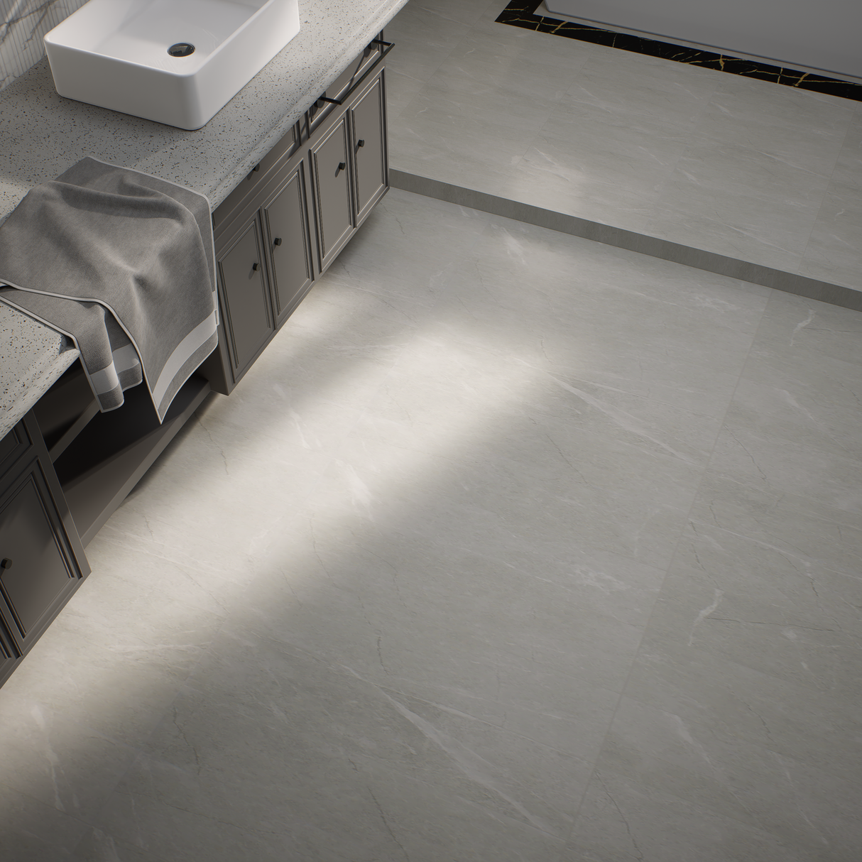 12 x 24 in. Torino Grigio Matte Pressed Glazed Porcelain Tile