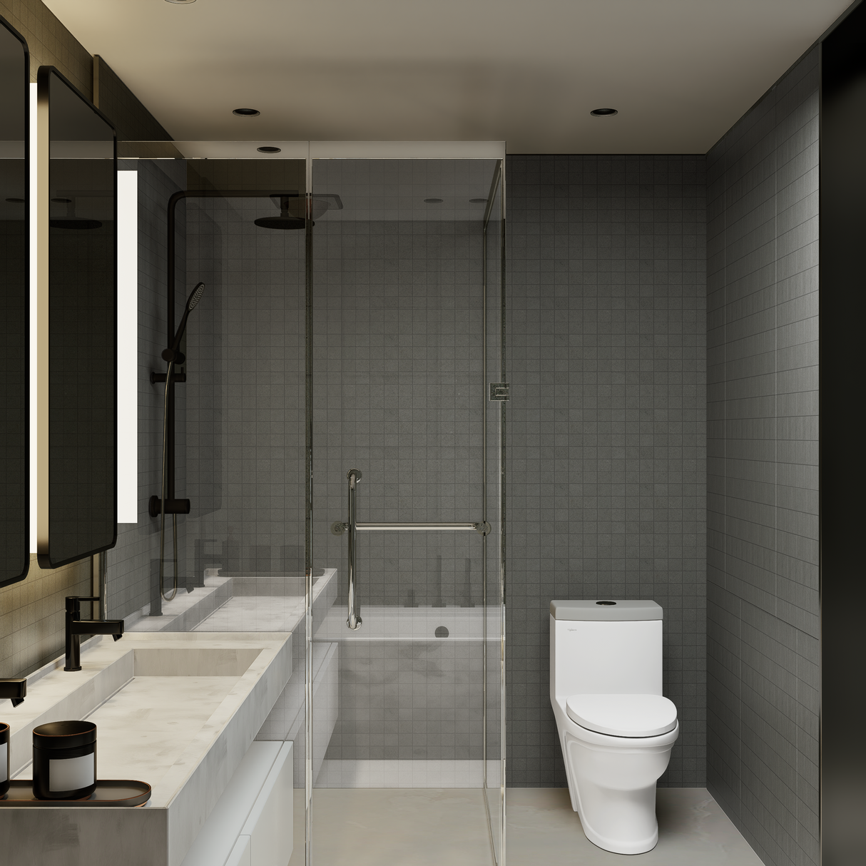 2 x 2 in Artifact Umber Matte Glazed Porcelain Mosaic