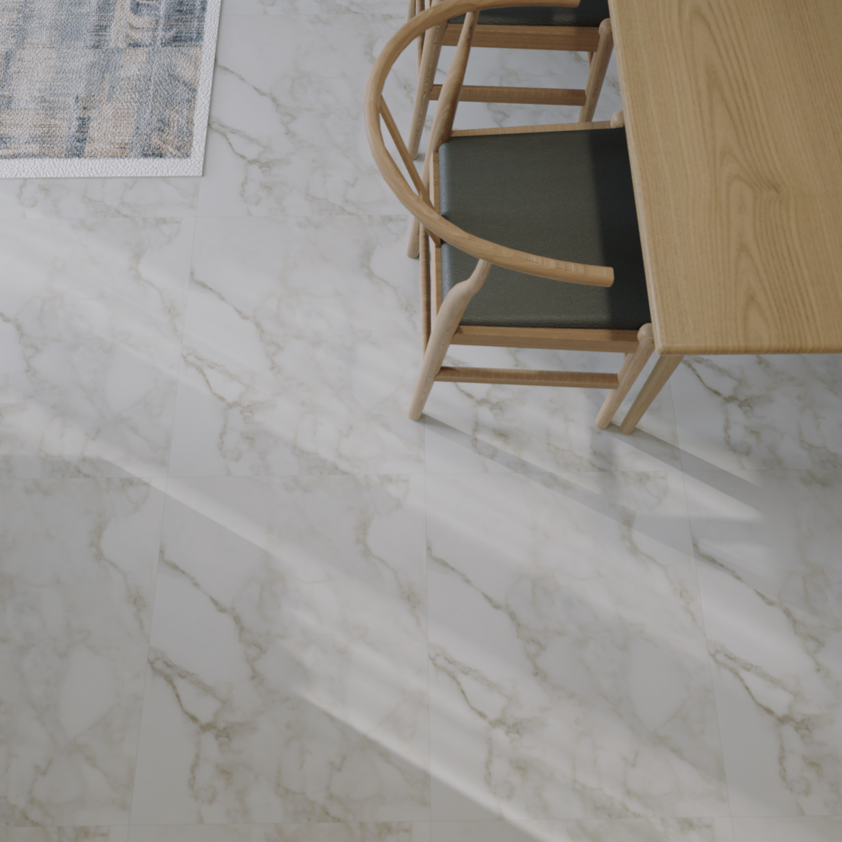 12 x 24 in Lumino Calacatta Heritage Texture Pressed Glazed Porcelain Tile