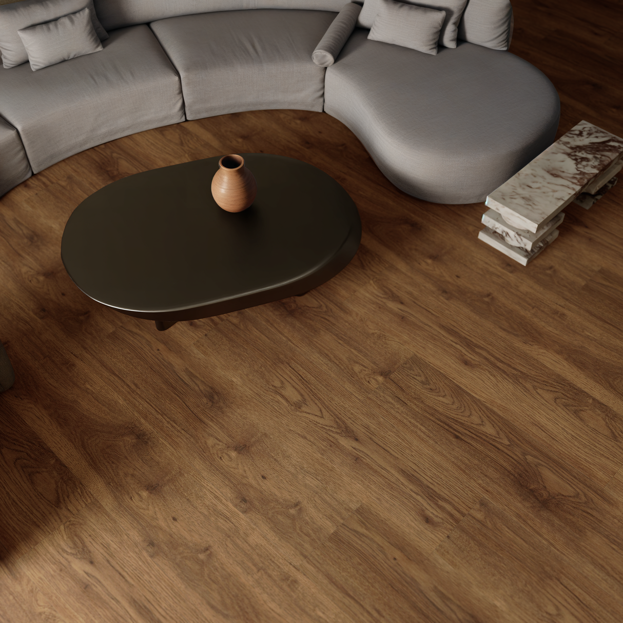 COREtec Plus 7 Plank VV024-00716 Waterproof Rigid Core, Midway Oak WPC Luxury Vinyl Floor Plank 7" x 48" x 8mm