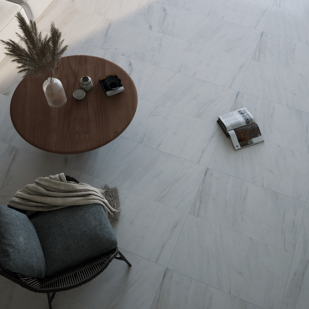 12 x 24 in. Mayfair Suave Bianco Matte Rectified Glazed Porcelain Tile