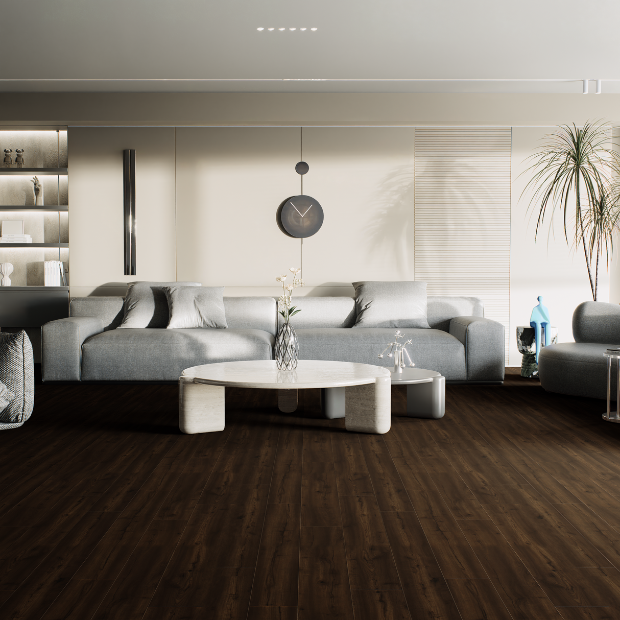 SPC Luxury Vinyl Flooring, Click Lock Floating, Hibiki, 9" x 60" x 6.5mm, 20 mil Wear Layer - Trenta Collection (22.88SQ FT/ CTN)