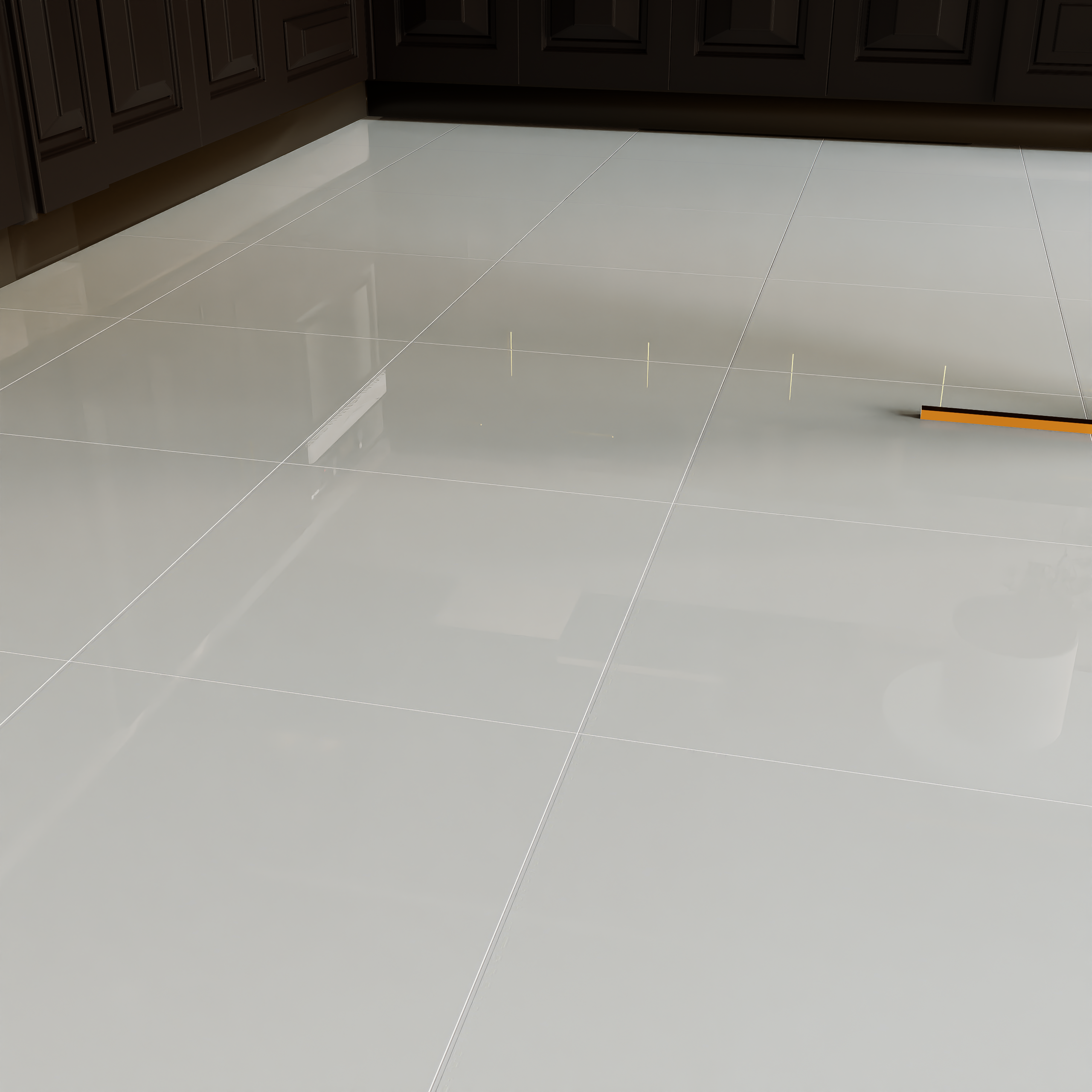 24 X 24 In Prima True White Polished Rectified Glazed Porcelain