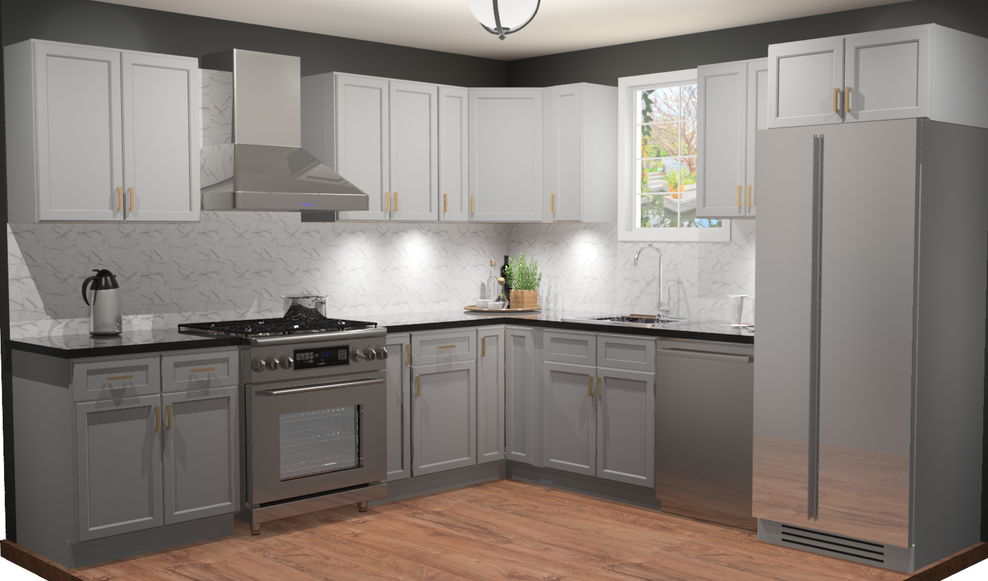 10x10 Luxor Smokey Grey Kitchen Cabinets