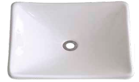Laver -  Rectangular Drop-In Vanity Sink White 18