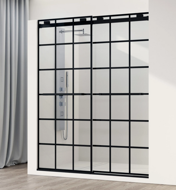 Vigo -  Houston -  76" High x 60" Wide Sliding Framed Shower Door with Clear Glass