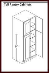 HCI - BLACK ONYX SHAKER RTA - TALL PANTRY CABINET - 24"W X 90"H X 24"D - PC249024