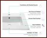 Swiss Madison - Voltaire 25 Vanity Top Sink with Single Faucet Hole