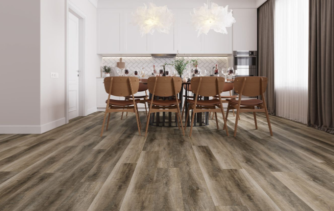 SPC Luxury Vinyl Flooring, Click Lock Floating, Medieval, 9" x 60" x 6.5mm, 20 mil Wear Layer - NATURAL ESSENCE PLUS Collection (22.88SQ FT/ CTN)