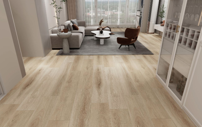 Laminate Water Resistant Flooring, Pine Ridge, 60" x 9-1/4" x 12mm, AC4 Wear Layer - Comfort Heights Collections (19.16SQ FT/ CTN)