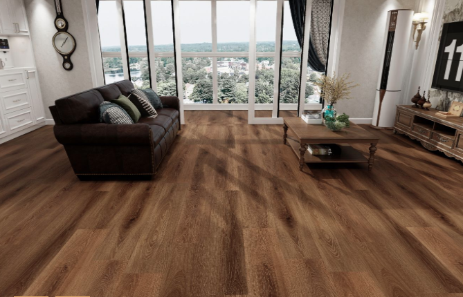 Laminate Water Resistant Flooring, Lake Point, 60" x 9-1/4" x 12mm, AC4 Wear Layer - Comfort Heights Collections (19.16SQ FT/ CTN)