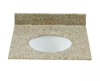 Desert gold granite Oval Bathroom Vanity Sink Top