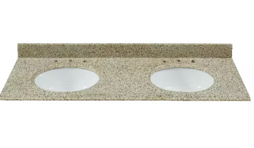 Desert gold granite Oval Bathroom Vanity Sink Top