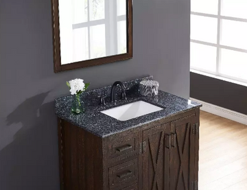 Blue Pearl Granite Rectangular Bathroom Vanity Sink Top