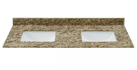 Santa Cecilia Granite Rectangular Bathroom Vanity Sink Top