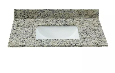 Santa Cecilia Light Granite Rectangular Bathroom Vanity Sink Top