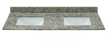 Santa Cecilia Light Granite Rectangular Bathroom Vanity Sink Top